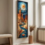 Wallity Pintura Decorativa en MDF con Marco 40 x 120 cm Multicolor
